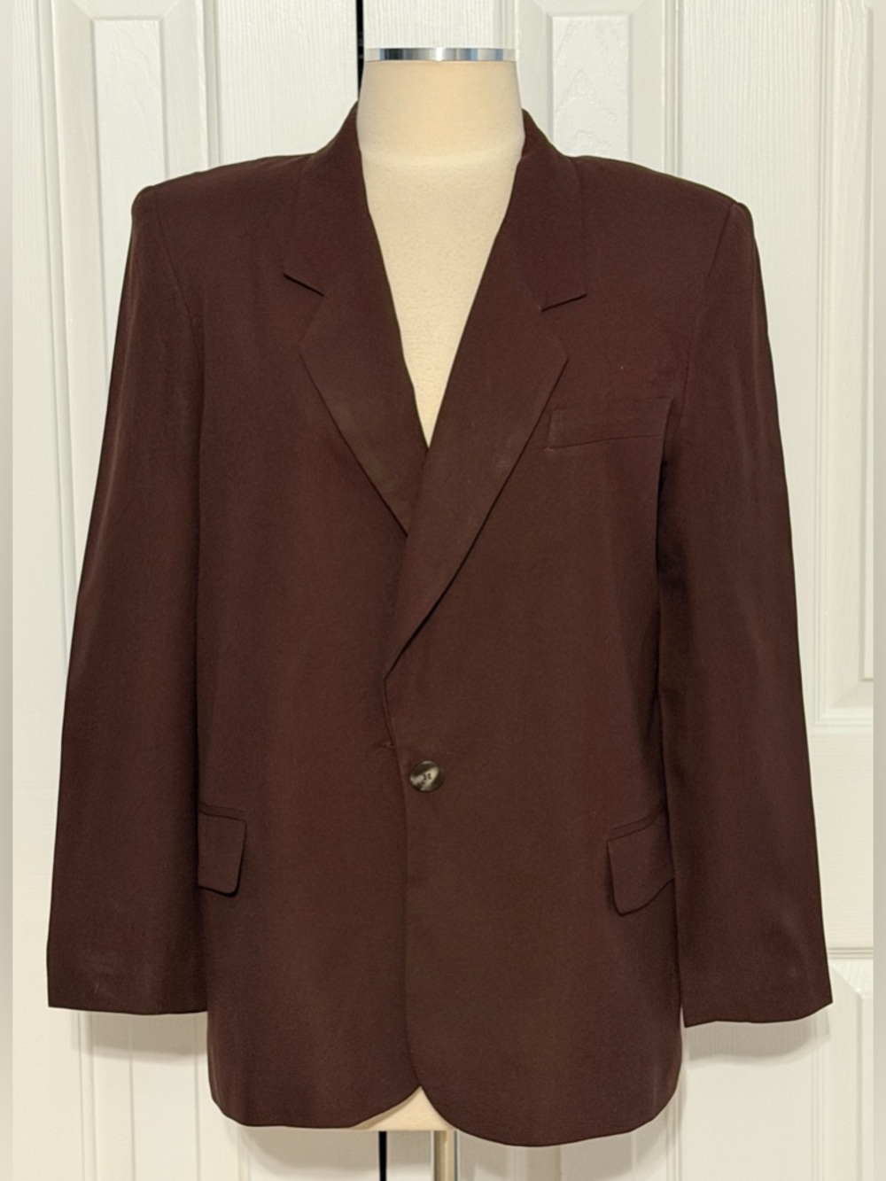 Charter Club Petites Brown Blazer Petite Large Fully Lined Classic Tailored
